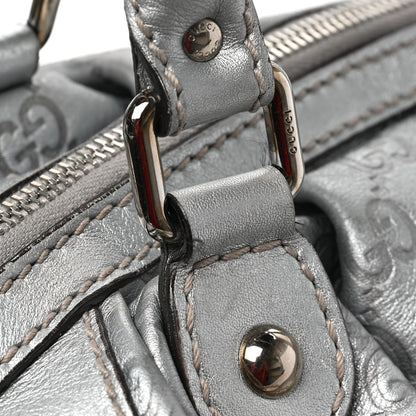 Gucci Metallic Guccissima Medium Sukey Boston Silver 9 of 10