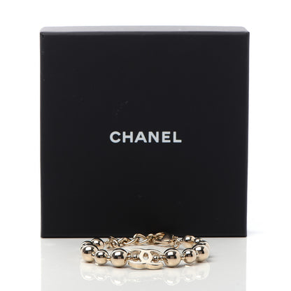 Chanel Metal Beaded CC Bracelet Gold 5 of 5