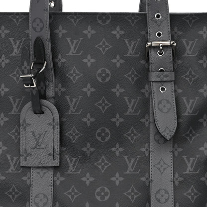 Louis Vuitton Monogram Eclipse Cabas Zippe GM Black 8 of 10
