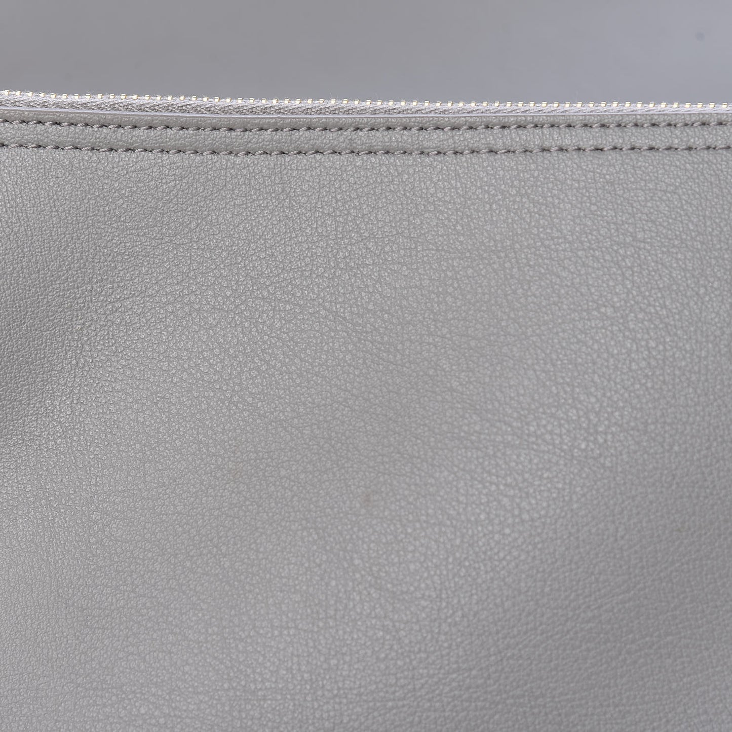 Calfskin Large Shopping Tote Oyster Gray