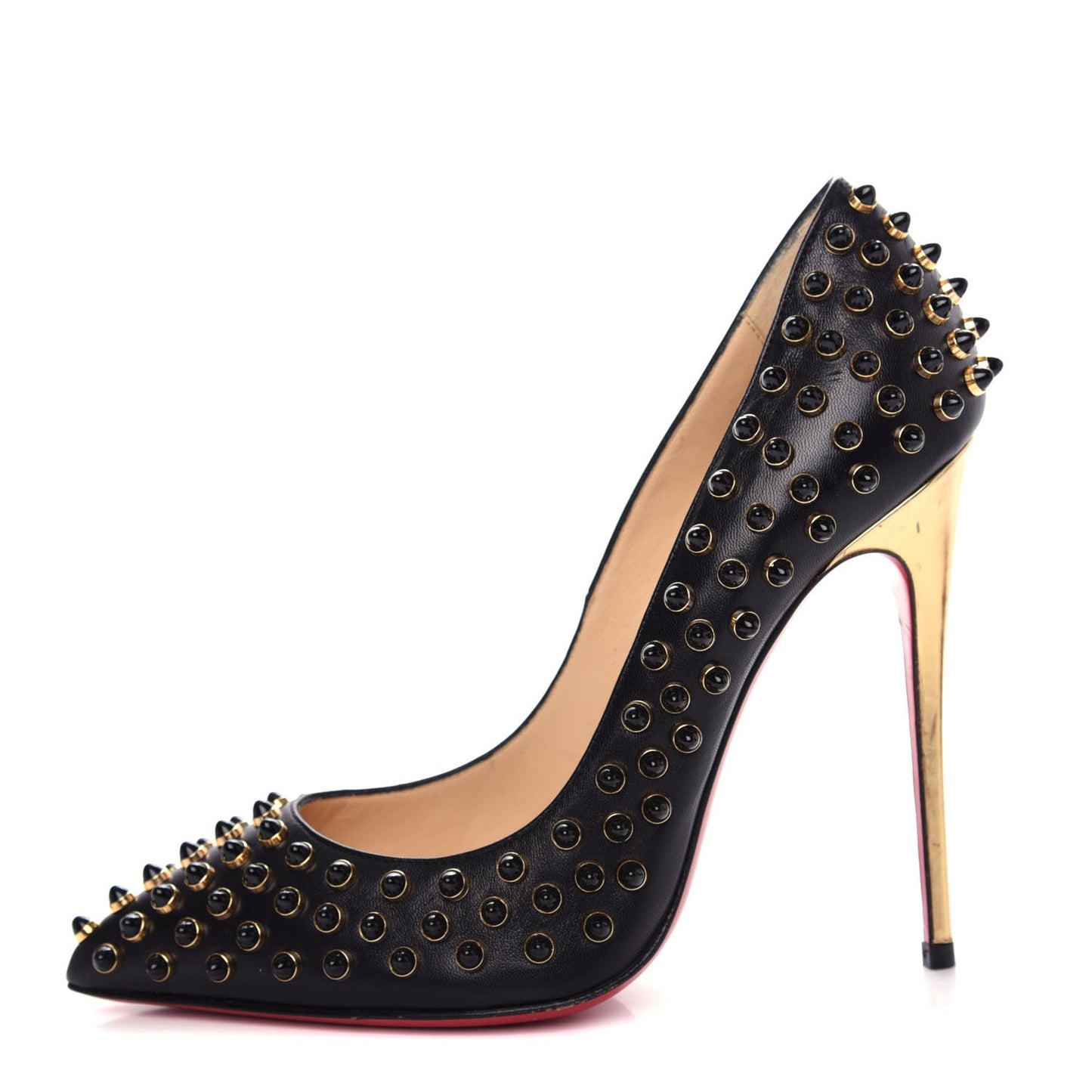 Kid Specchio Follies Cabo 120 Pumps 36.5 Black Gold