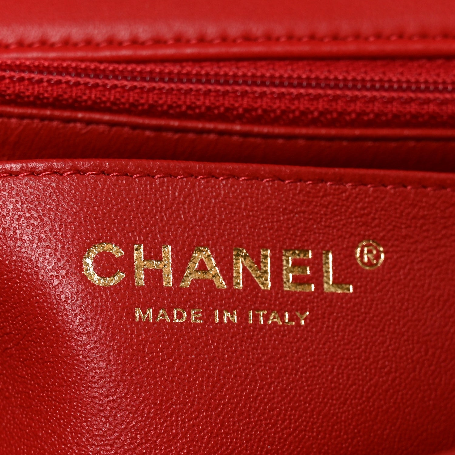 Chanel Lambskin Quilted Mini Rectangular Flap Red 6 of 11