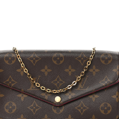 Louis Vuitton Monogram Pochette Felicie Chain Wallet Fuchsia 9 of 14