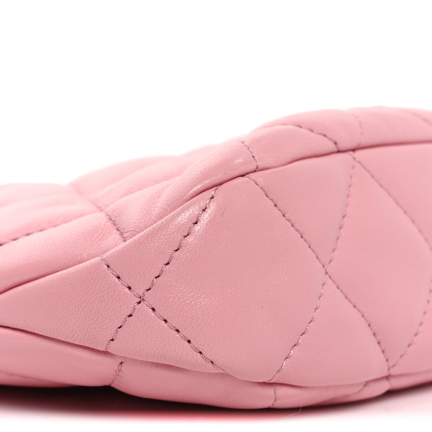 Lambskin Quilted CC Links Hobo Light Pink