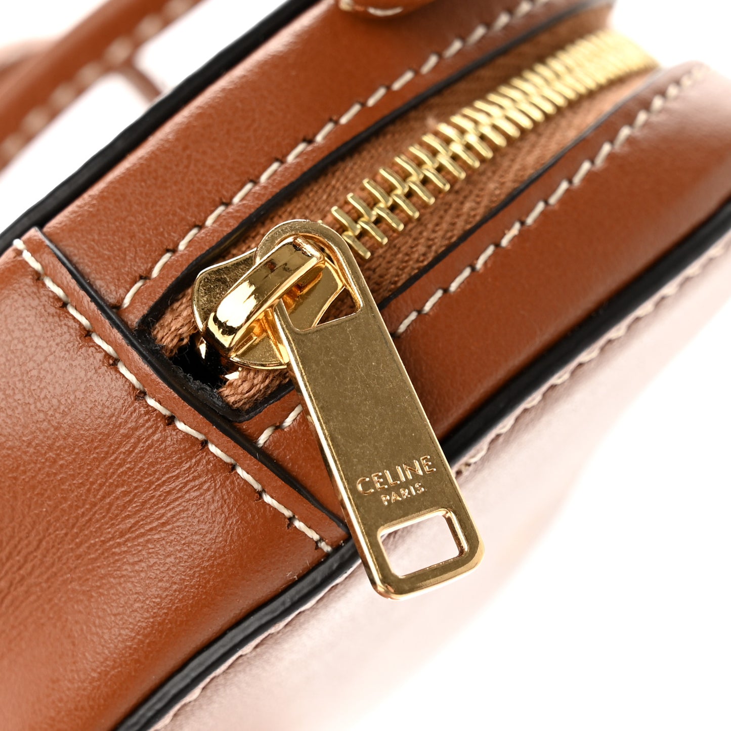 Box Calfskin Micro Heart Crossbody Bag Camel