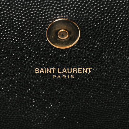 Saint Laurent Grain De Poudre Monogram Cassandre Clutch Black 6 of 11