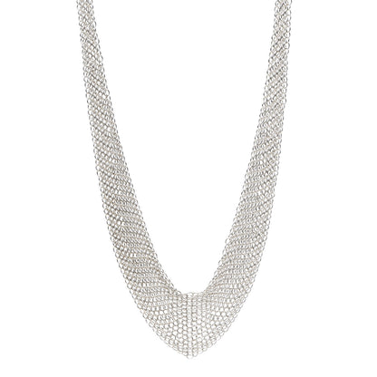 Tiffany Sterling Silver Elsa Peretti Mesh Bib Necklace 1 of 5
