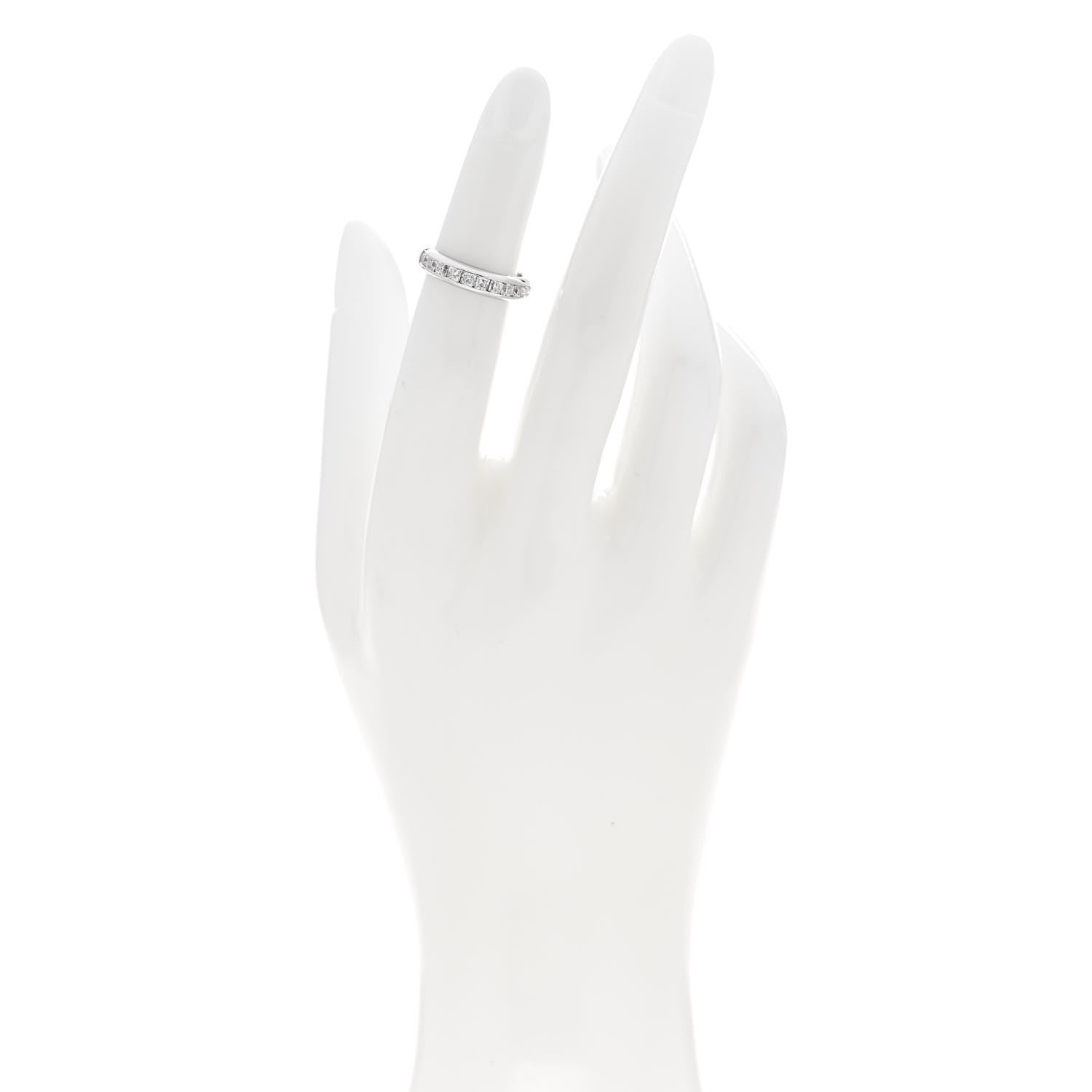 Tiffany Platinum Diamond Princess Lucida Half Circle Wedding Band Ring 46 3.75 2 of 6