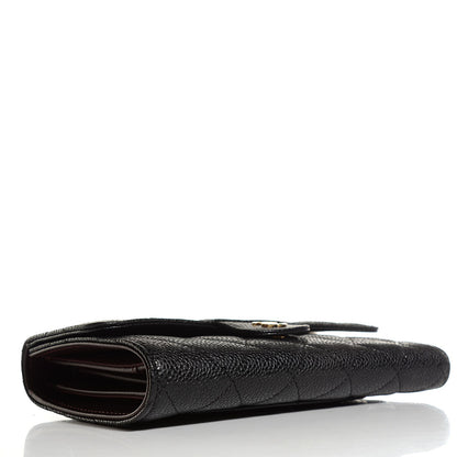 Chanel Caviar Quilted Large Flap Wallet Black 4 of 8