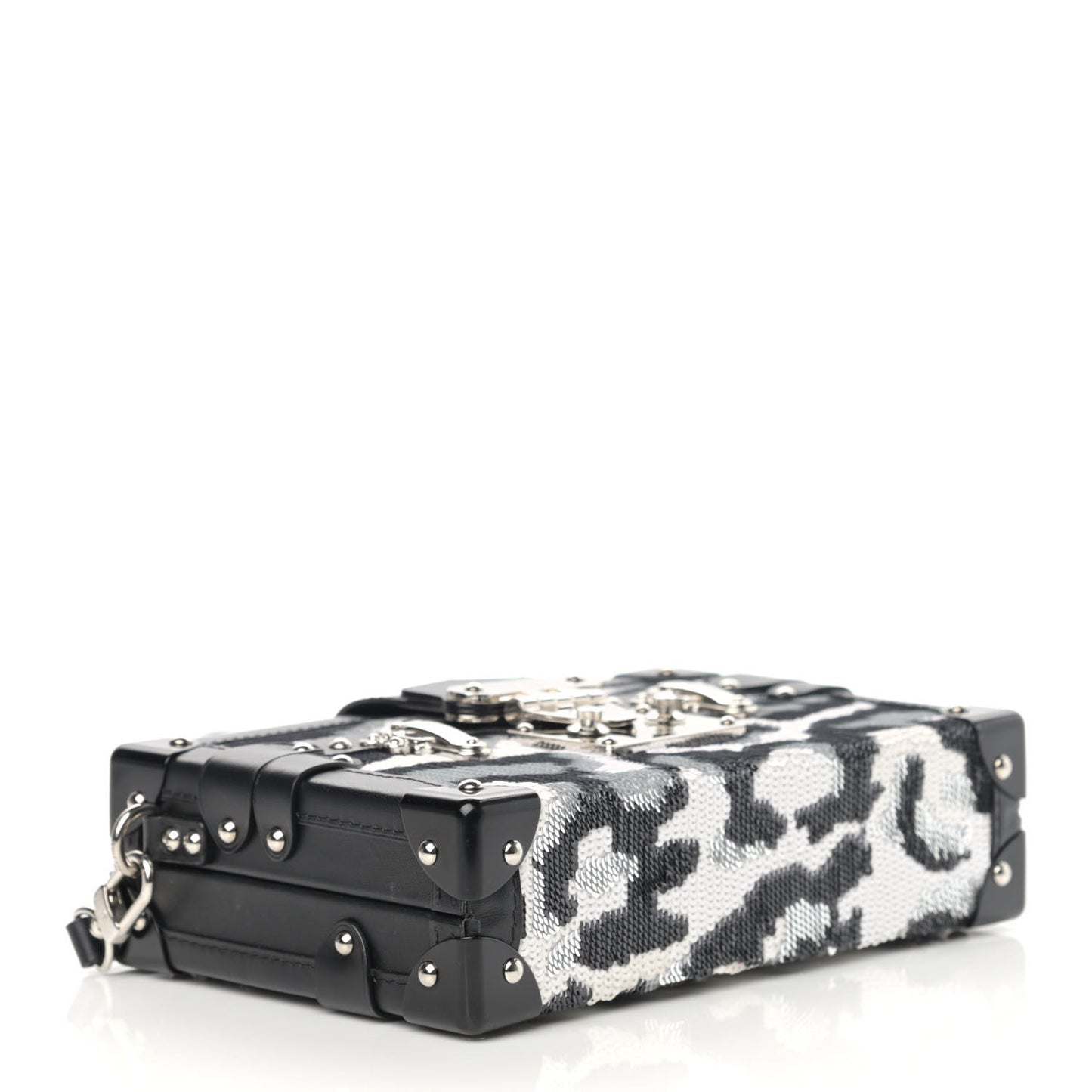 Sequins Leopard Petite Malle Black Gris