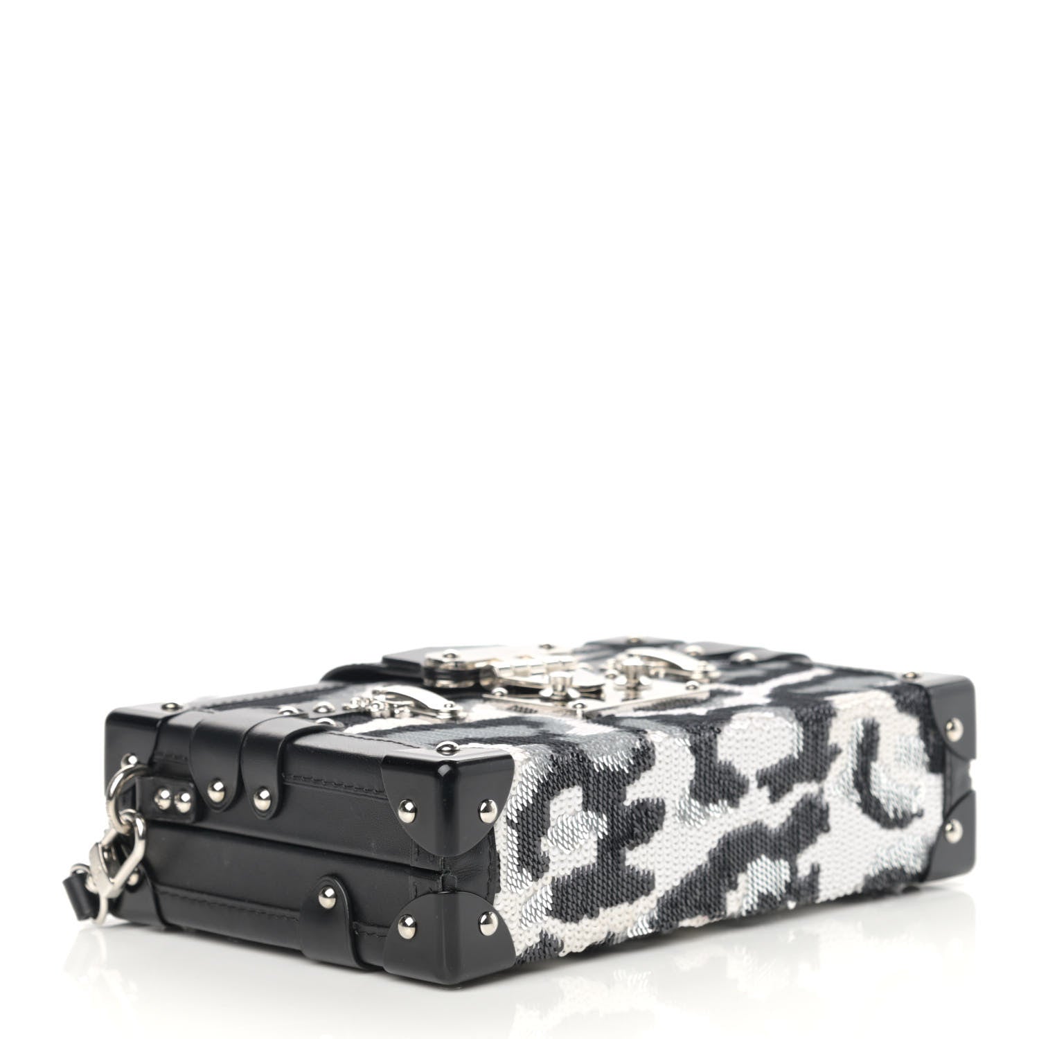 Louis Vuitton Sequins Leopard Petite Malle Black Gris 4 of 14