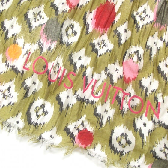 Louis Vuitton Silk Monogram Ikat Square Scarf 4 of 6