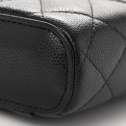 Chanel Caviar Quilted Phone Holder With Chain Black 9 of 10