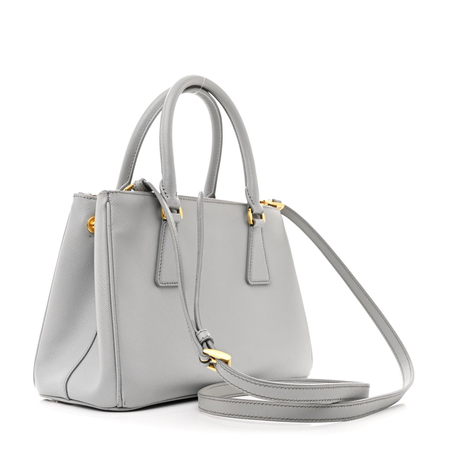 Saffiano Lux Small Galleria Double Zip Tote Granito