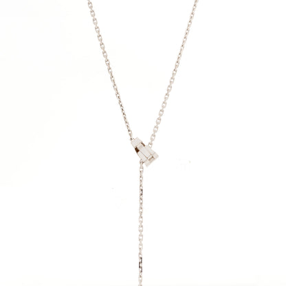 Cartier 18K White Gold Diamond LOVE Lariat Necklace 4 of 5