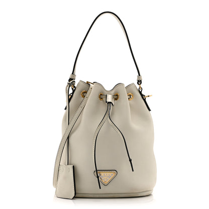 Prada Nappa Mini Re-Edition 1978 Bucket Bag  White 1 of 11