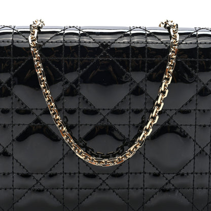 Christian Dior Patent Cannage Lady Dior Convertible Clutch Black 8 of 11