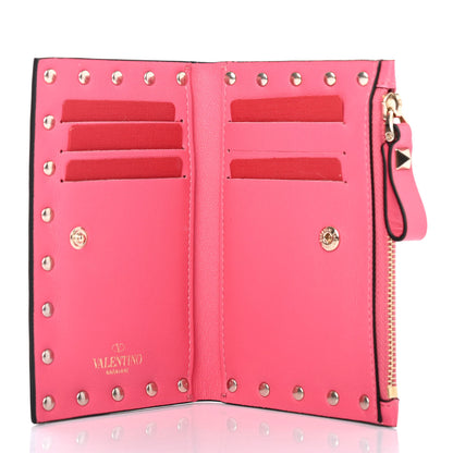Valentino Garavani Vitello Rockstud Coin Case Card Holder Shadow Pink 4 of 4