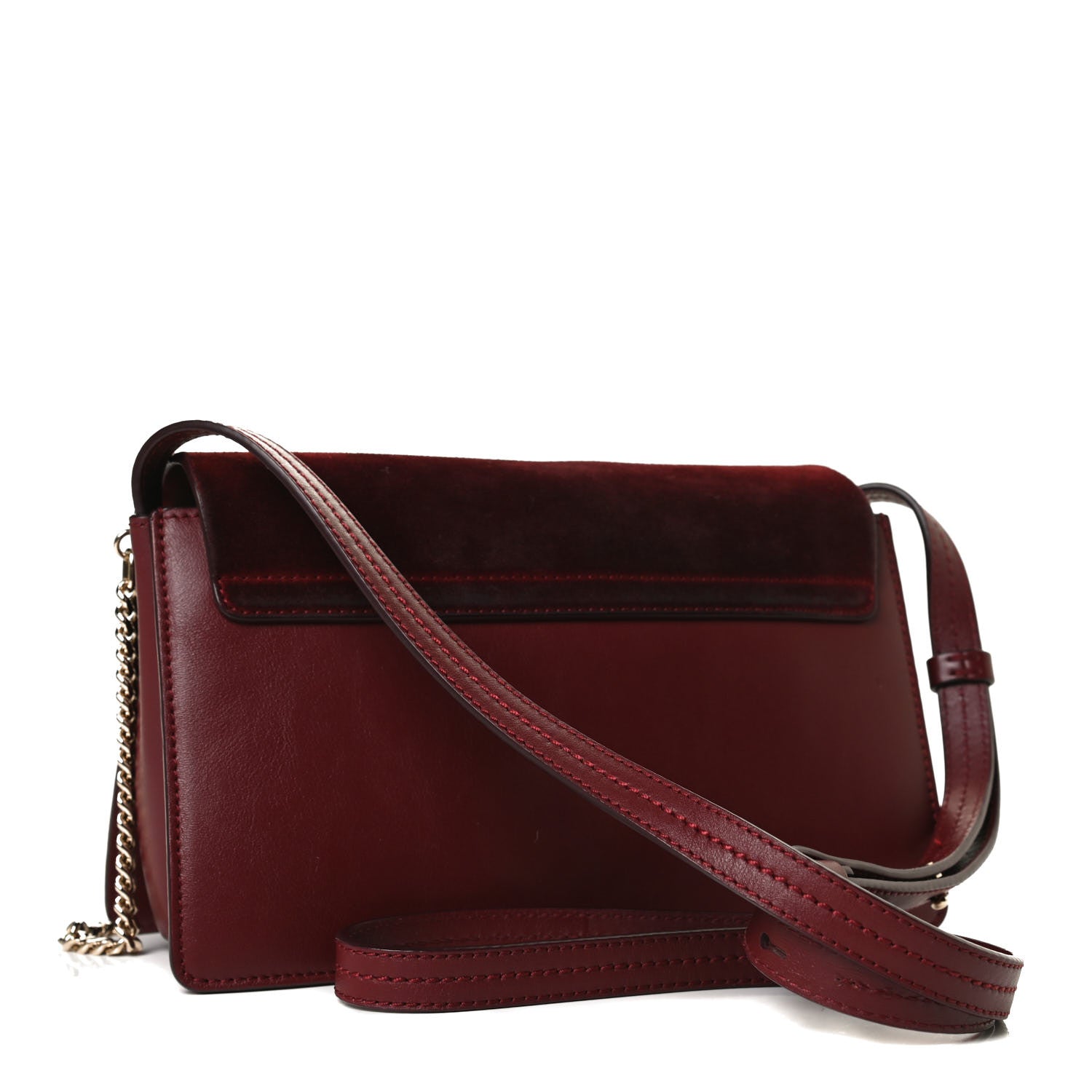 Chloe Suede Calfskin Small Faye Shoulder Bag Plum Purple 3 of 13