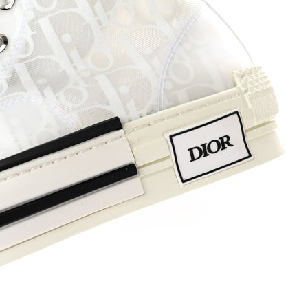 Christian Dior Technical Canvas Oblique Mens B23 High Top Sneakers 38 White 11 of 17