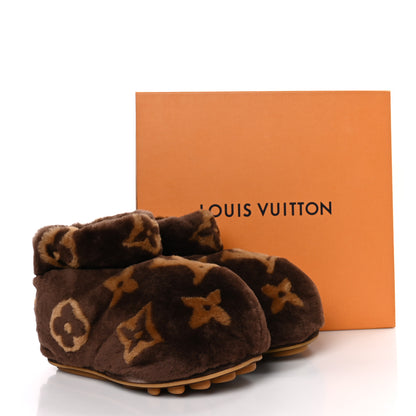 Louis Vuitton Shearling Monogram LV Footprint Low Boot 7/8 Brown 8 of 8