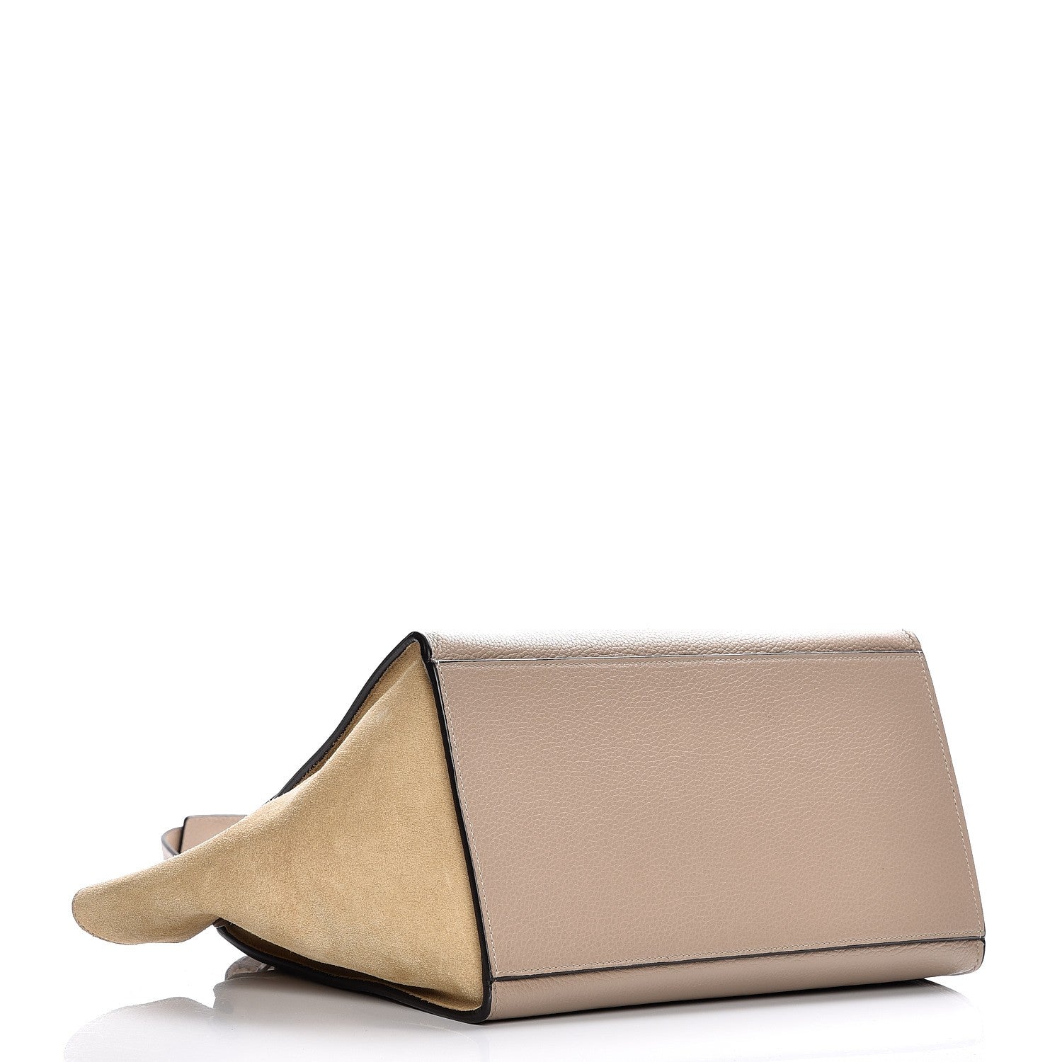 Celine Drummed Calfskin Suede Small Trapeze Dune 5 of 10