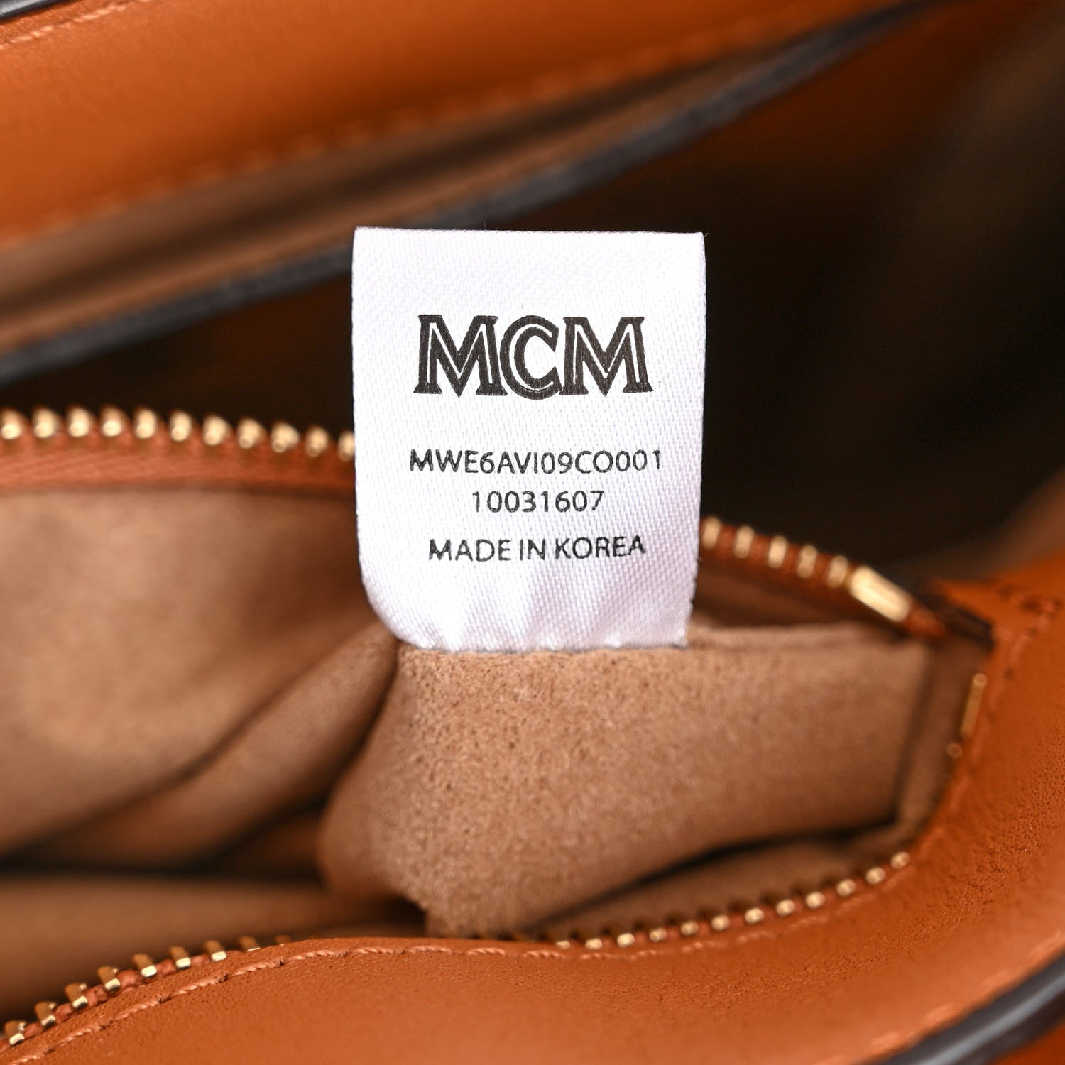 MCM Visetos Studded Flap Shoulder Bag Cognac 6 of 9
