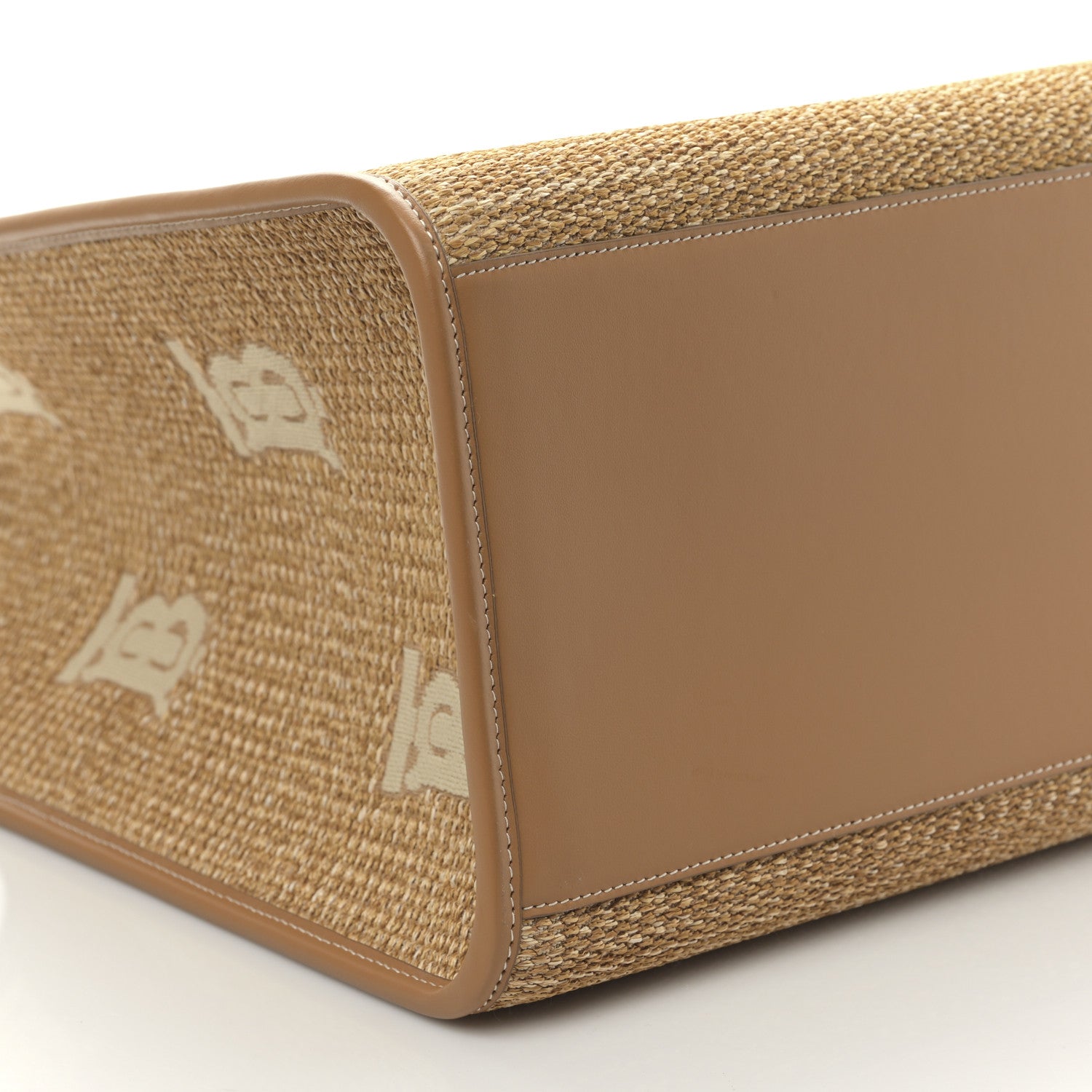 Burberry Raffia Calfskin Large Freya Tote Natural 8 of 10