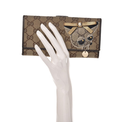 Gucci Monogram Guccioli Brando Chihuahua Continental Wallet Dark Brown 2 of 17