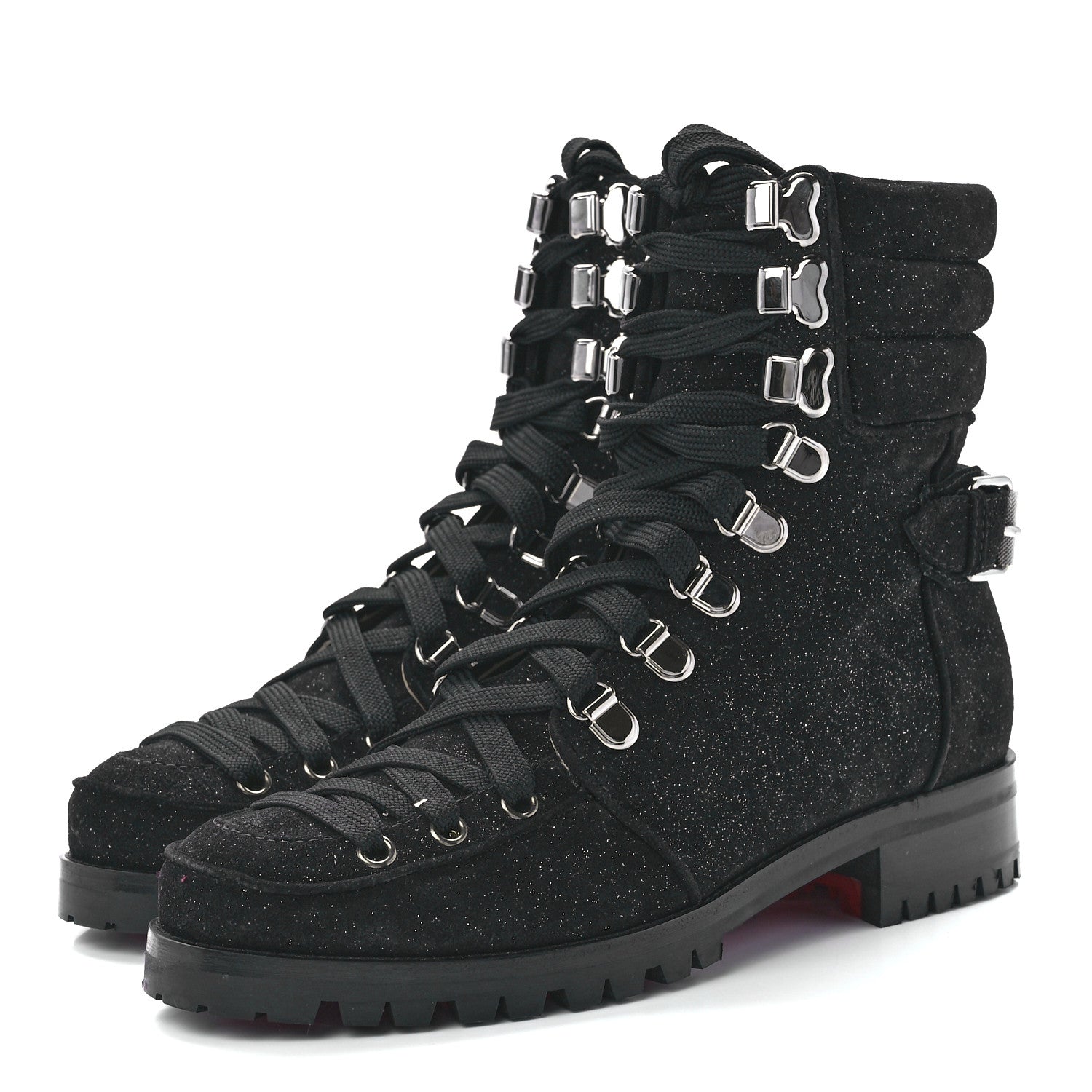 Christian Louboutin Crosta Star Who Runs Flat Boots 36.5 Black 3 of 8