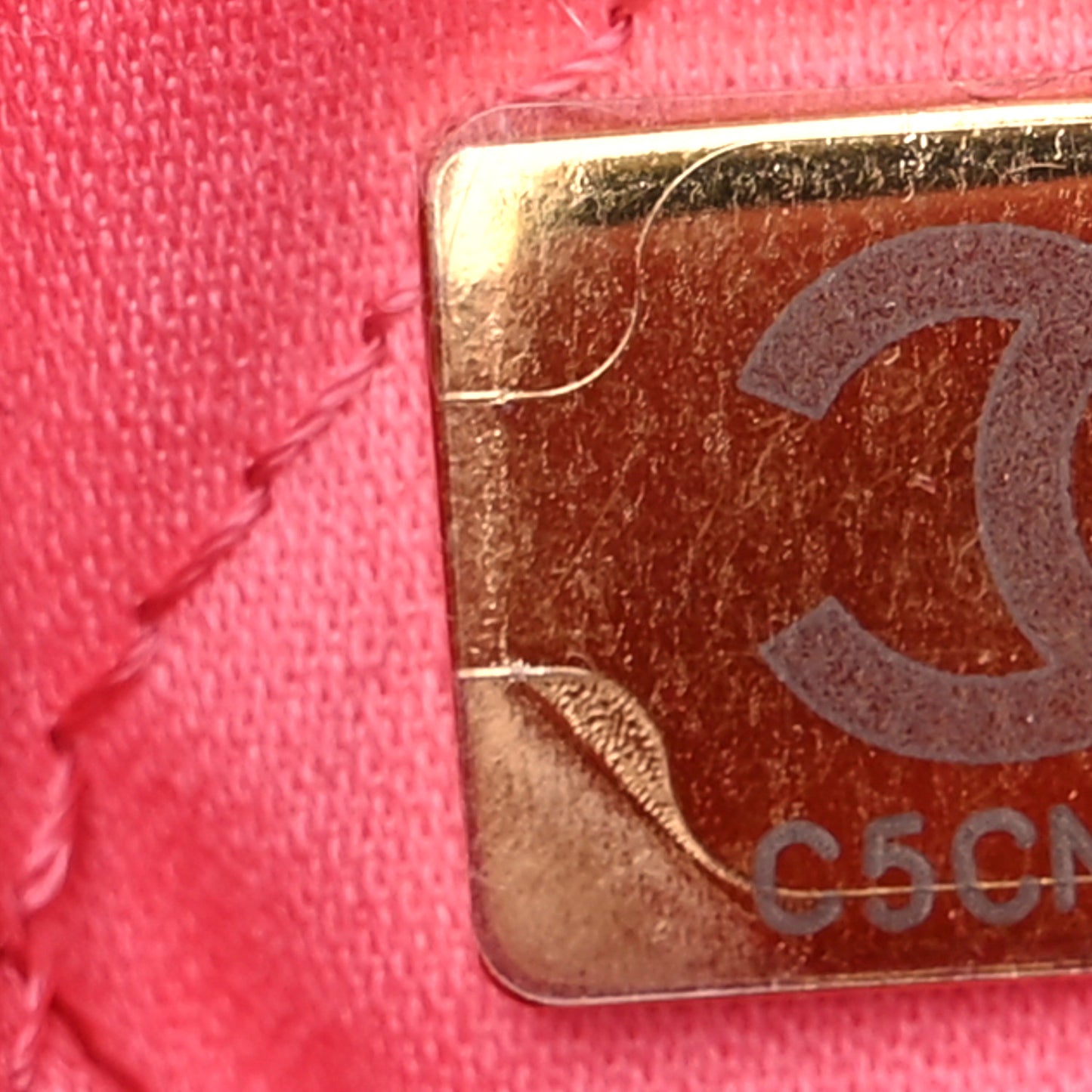 Shiny Calfskin Quilted Chanel 22 Drawstring Bag Coral Pink