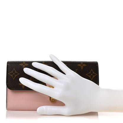 Louis Vuitton Patent Calfskin Monogram Cherrywood Wallet Rose Ballerine 2 of 7
