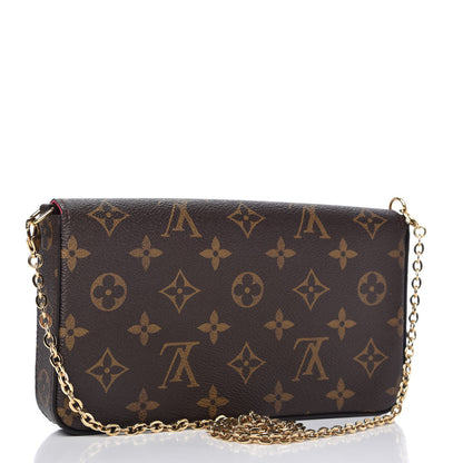 Louis Vuitton Monogram LV Love Lock Pochette Felicie Chain Wallet 3 of 11