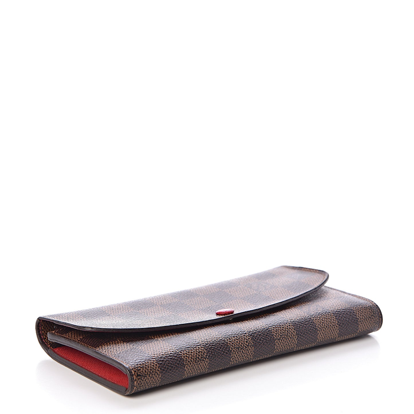 Damier Ebene Emilie Wallet Red