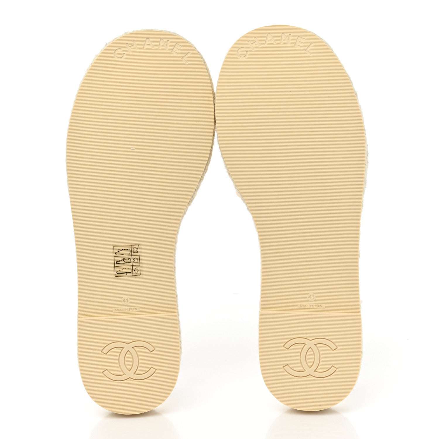 Chanel Lambskin CC Espadrille Slip On Sandals 41 White 5 of 10