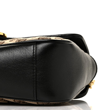 Gucci Monogram Matelasse Diagonal Small GG Marmont Shoulder Bag Beige Black 9 of 9