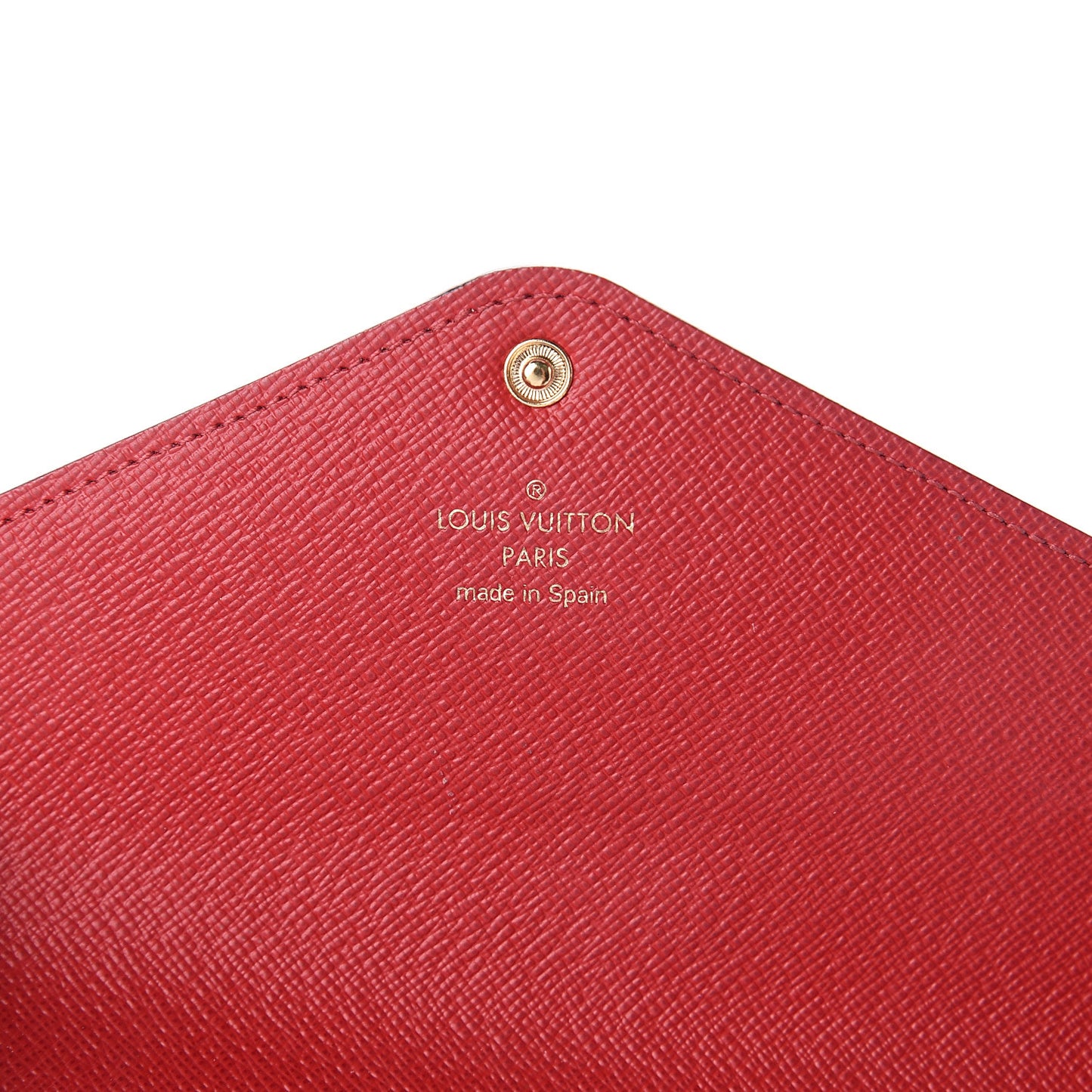 Damier Ebene Josephine Wallet Red