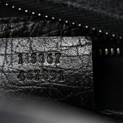 Gucci Monogram Medium Horsebit Chain Hobo Black 7 of 10