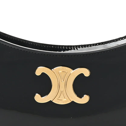 Celine Patent Calfskin Medium Tilly Triomphe Shoulder Bag Black 7 of 9