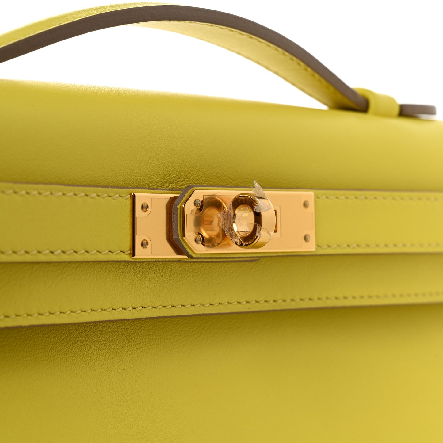 Swift Kelly Cut Clutch Pochette Lime