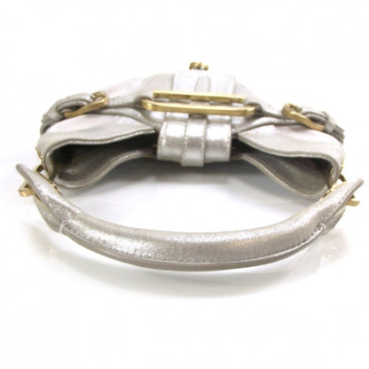 Jimmy Choo Calfskin Mini Tulita Metallic Silver 5 of 9