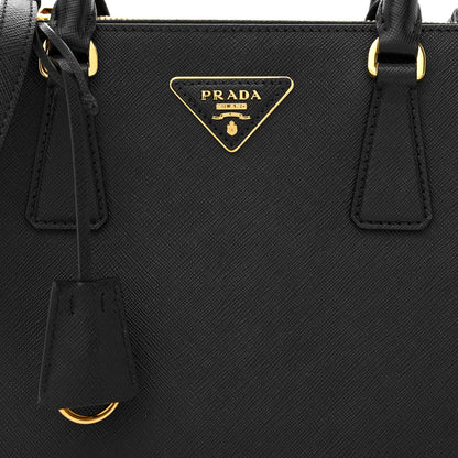 Prada Saffiano Small Galleria Double Zip Tote Black 8 of 10