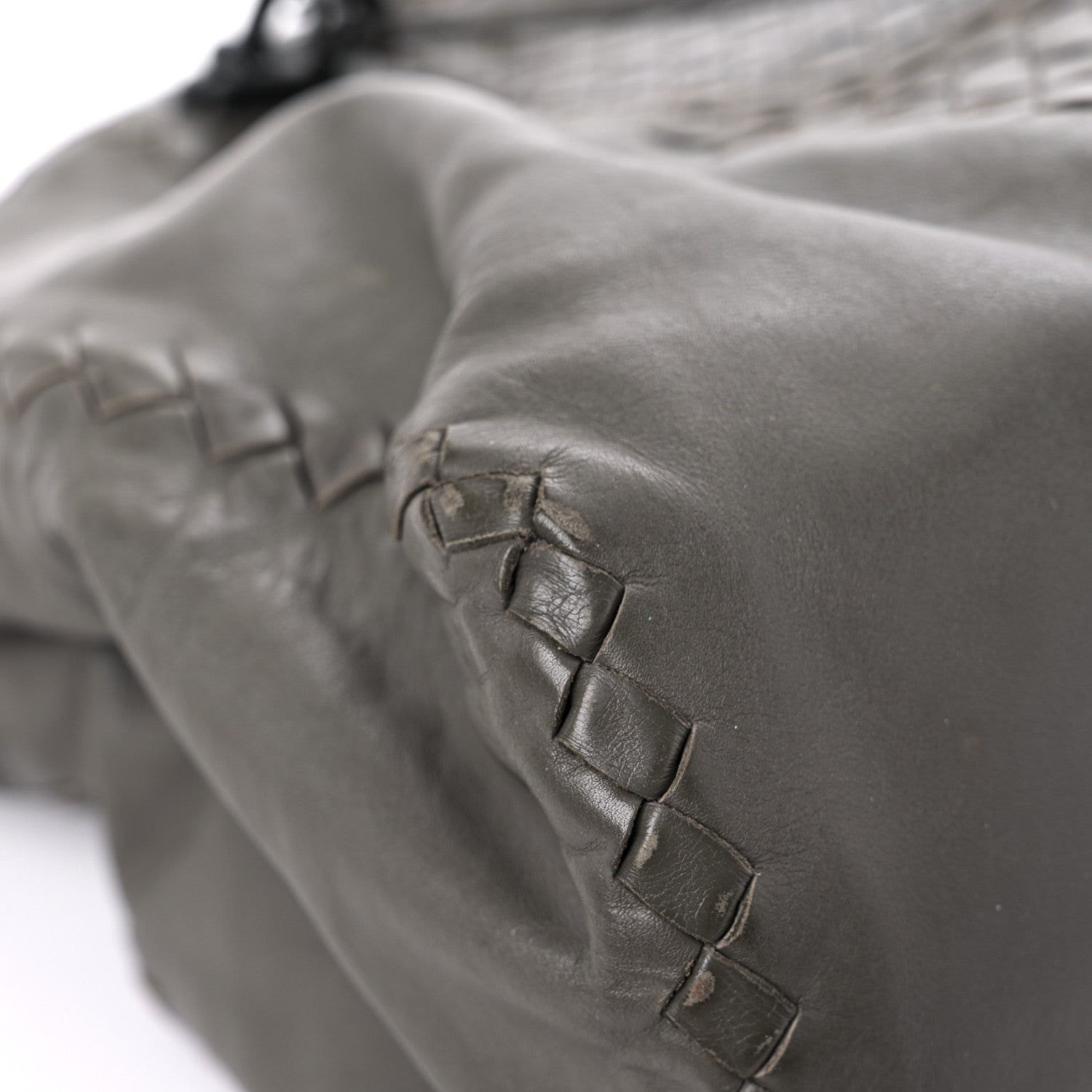Bottega Veneta Calfskin Intrecciato Large Leggero Tote Kaki Fondente 12 of 43