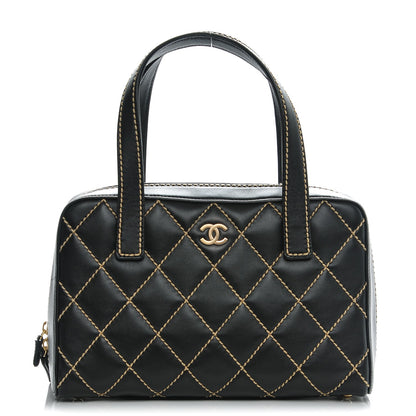 Chanel Calfskin Contrast Stitch Surpique Bowler Black 1 of 9
