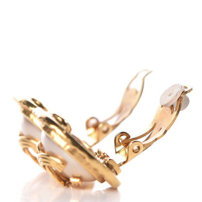 Chanel Pearl CC Clip On Earrings Gold 3 of 4