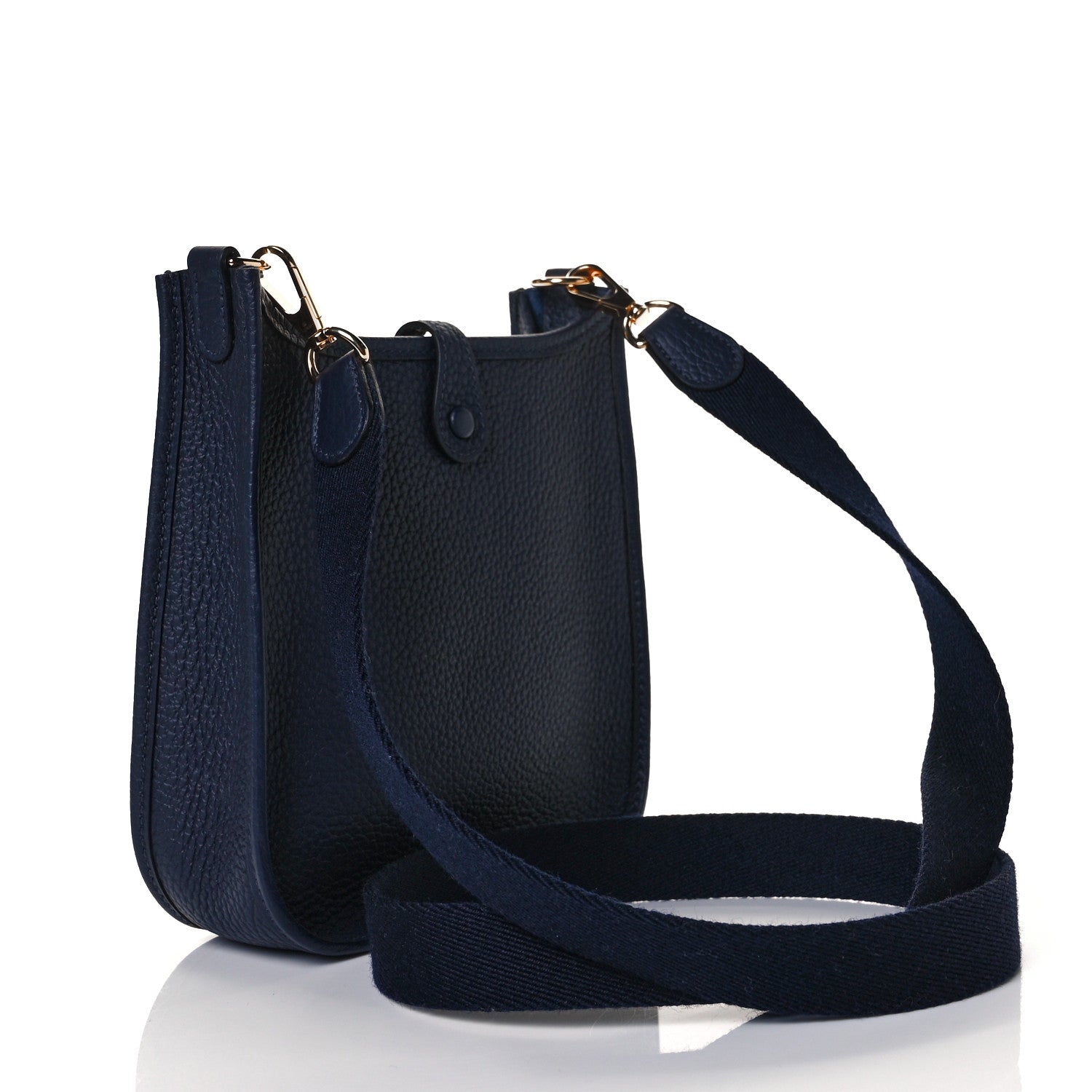 Hermes Taurillon Clemence Evelyne TPM Bleu Nuit 3 of 9