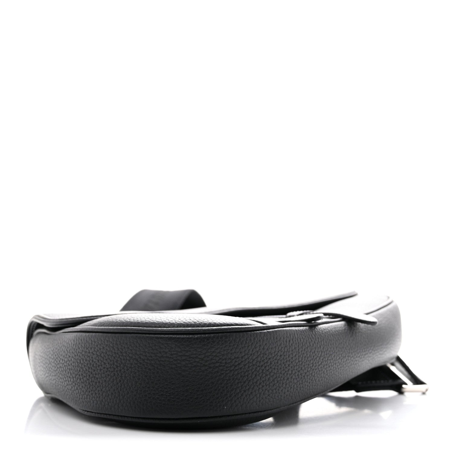 Christian Dior Grained Calfskin Mens Saddle Bag Black 3 of 10