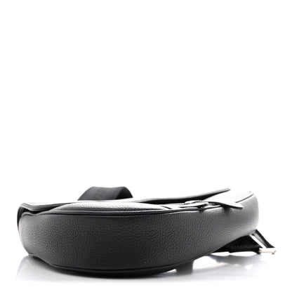 Christian Dior Grained Calfskin Mens Saddle Bag Black 3 of 10