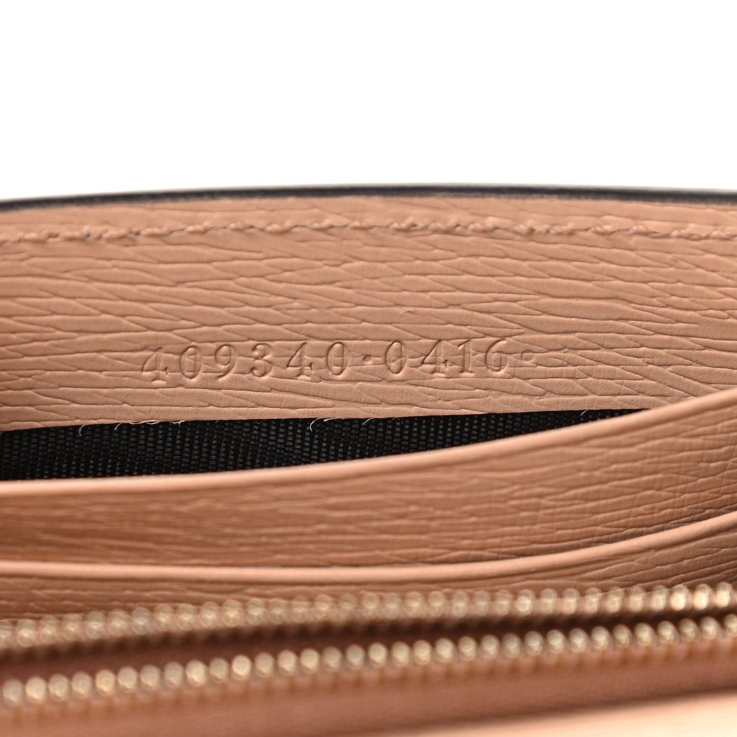 Textured Calfskin Icon Chain Wallet Pink Apricot