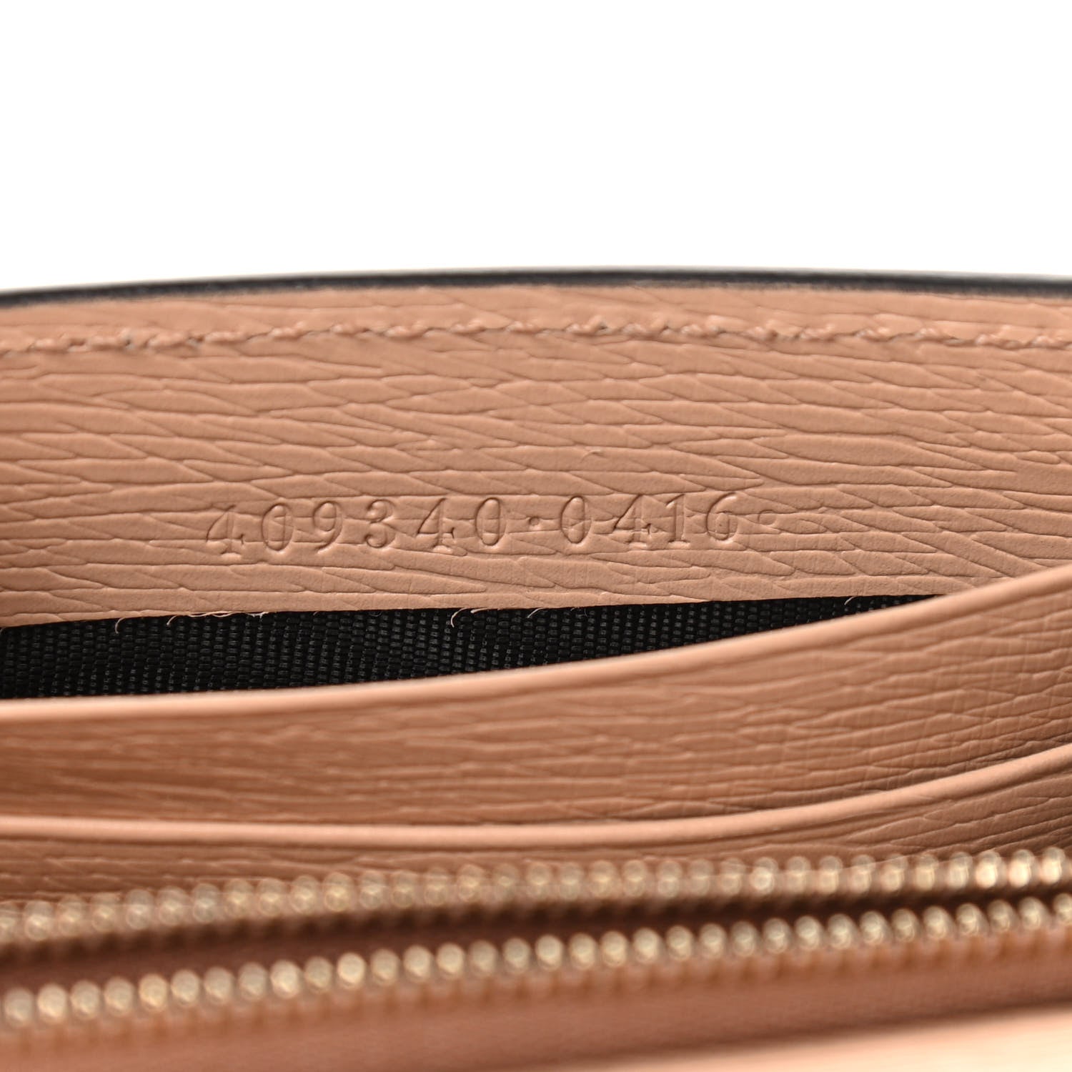 Gucci Textured Calfskin Icon Chain Wallet Pink Apricot 7 of 10